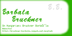 borbala bruckner business card